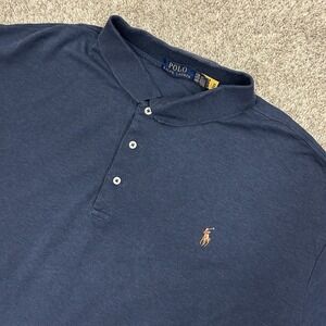 Polo Ralph Lauren Soft Cotton Polo Shirt Mens 4XB Big Blue Short Sleeve